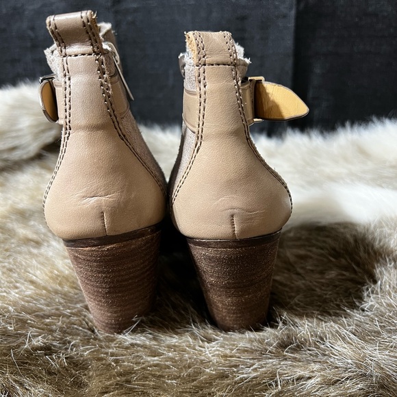 COACH HEWES Suede Chelsea Boots women’s 5 A6843 Zip Up Block Heel - Picture 3 of 11